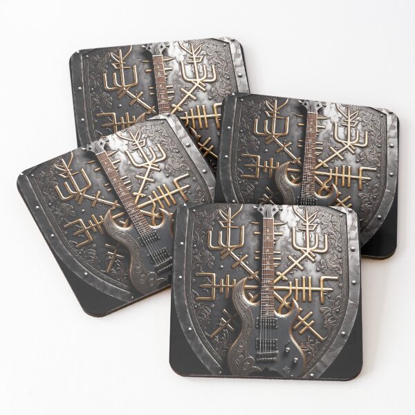 Item preview, Viking Guitar Coat of Arms Metal designed and sold by Bluesax.