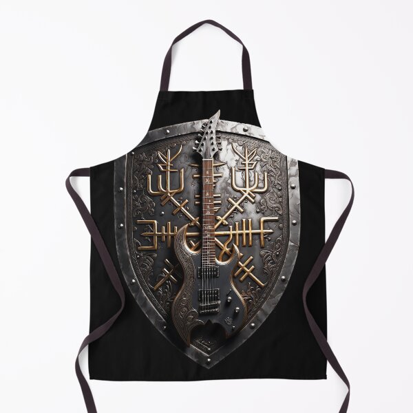 Aperçu de l'œuvre Blason Guitare Viking Metal créée et vendue par Bluesax.
