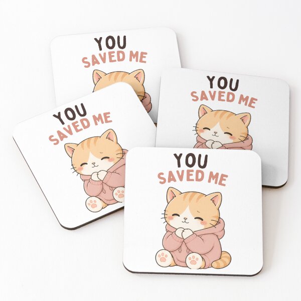 Item preview, You Saved Me Cat | Cute Kawaii Aesthetic | Rescue Cat Design designed and sold by The Mood Index.