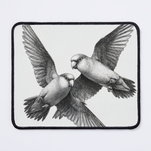 Item preview, A pair of Lovebirds in mid-flight, Birds in Motion designed and sold by CDC40.
