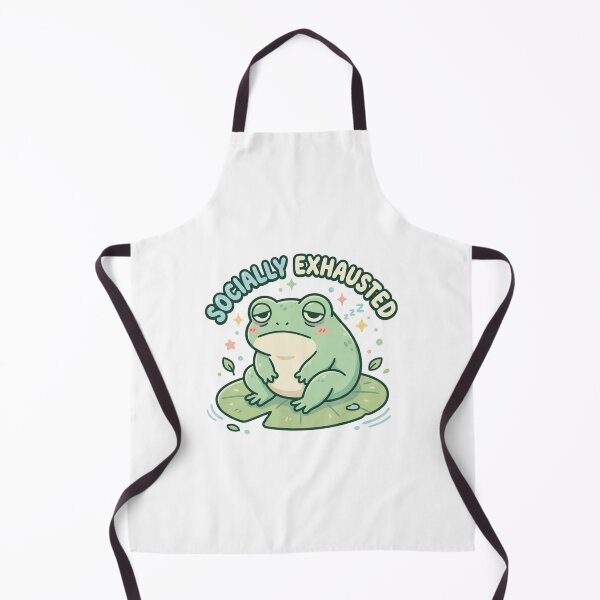 Item preview, Socially Exhausted Frog Sticker | Introvert Life designed and sold by CutePlix.