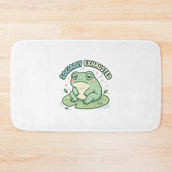 Item preview, Socially Exhausted Frog Sticker | Introvert Life designed and sold by CutePlix.