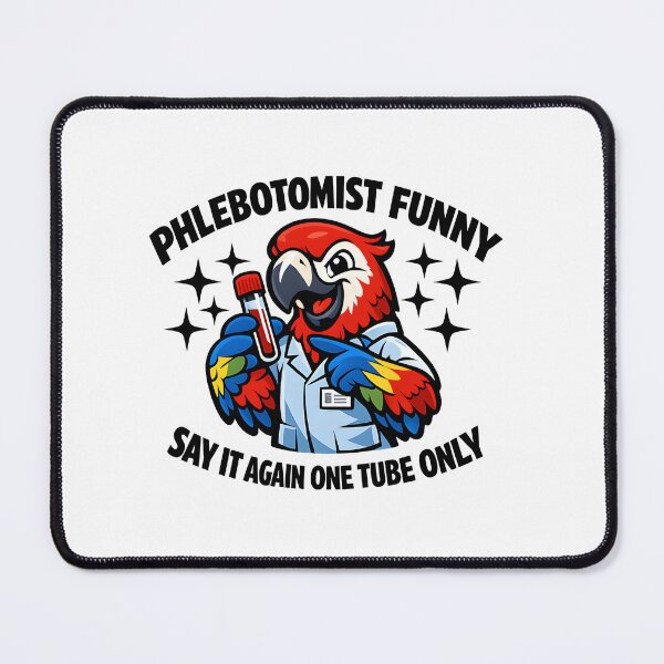 Item preview, Funny Parrot Phlebotomist Cute Nurse Humor Design for National Phlebotomist Recognition Week Medical Lab Tech Gift designed and sold by ClinicalHubs.