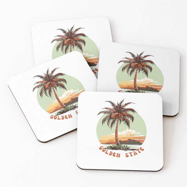 Item preview, Golden State Retro Palm - Vintage California Beach Sunset Art designed and sold by MagySale.
