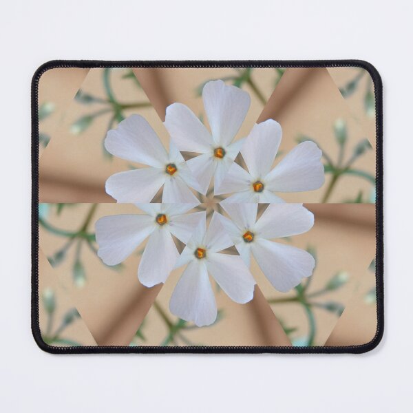 Item preview, White Phlox Geometric Floral Pattern – Soft Botanical Design designed and sold by SilentBloomLab.