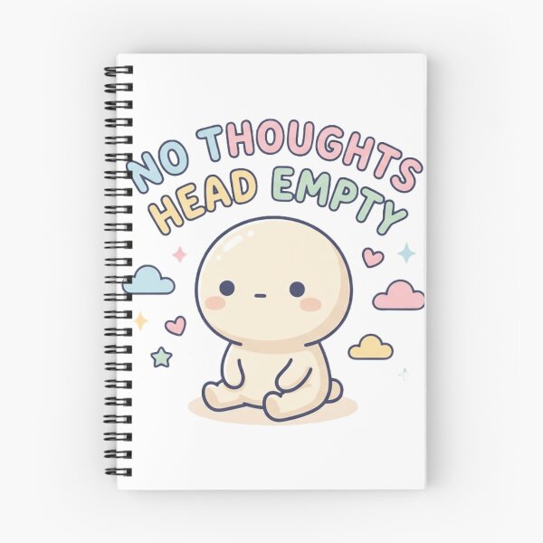 Item preview, No Thoughts Head Empty Sticker | Minimal Aesthetic designed and sold by CutePlix.