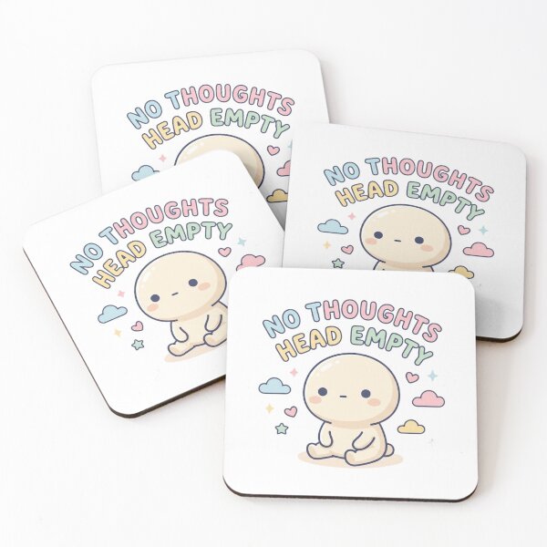 Item preview, No Thoughts Head Empty Sticker | Minimal Aesthetic designed and sold by CutePlix.
