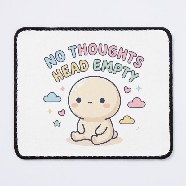 Item preview, No Thoughts Head Empty Sticker | Minimal Aesthetic designed and sold by CutePlix.