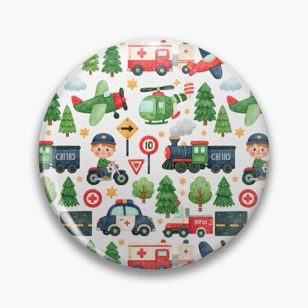 Item preview, Ambulance Airplane and Traffic Signs Seamless Pattern designed and sold by Piotrek0001.