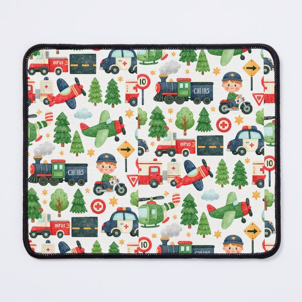 Item preview, Ambulance Airplane and Traffic Signs Seamless Pattern designed and sold by Piotrek0001.