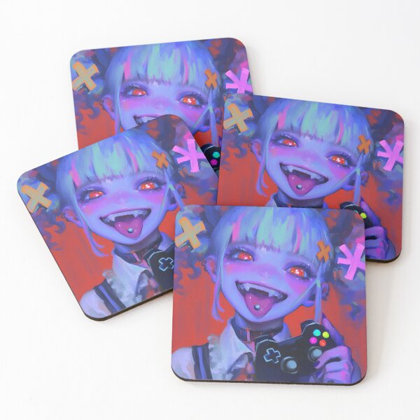 Item preview, Neon Demon Gamer Girl Smile designed and sold by bubblegoth.