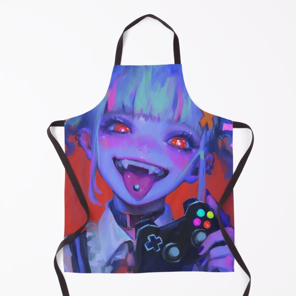 Item preview, Neon Demon Gamer Girl Smile designed and sold by bubblegoth.