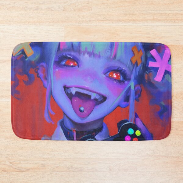 Item preview, Neon Demon Gamer Girl Smile designed and sold by bubblegoth.