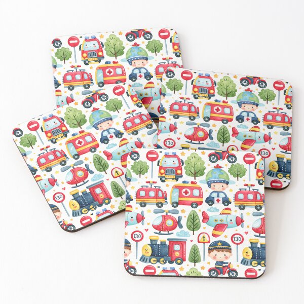 Item preview, Busy Emergency Vehicles and Little Policeman Pattern designed and sold by Piotrek0001.