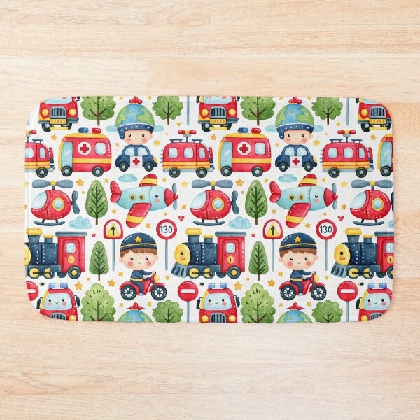 Item preview, Busy Emergency Vehicles and Little Policeman Pattern designed and sold by Piotrek0001.
