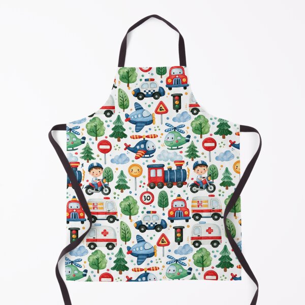 Item preview, Ambulance Police Car and Pine Trees Nursery Pattern designed and sold by Piotrek0001.