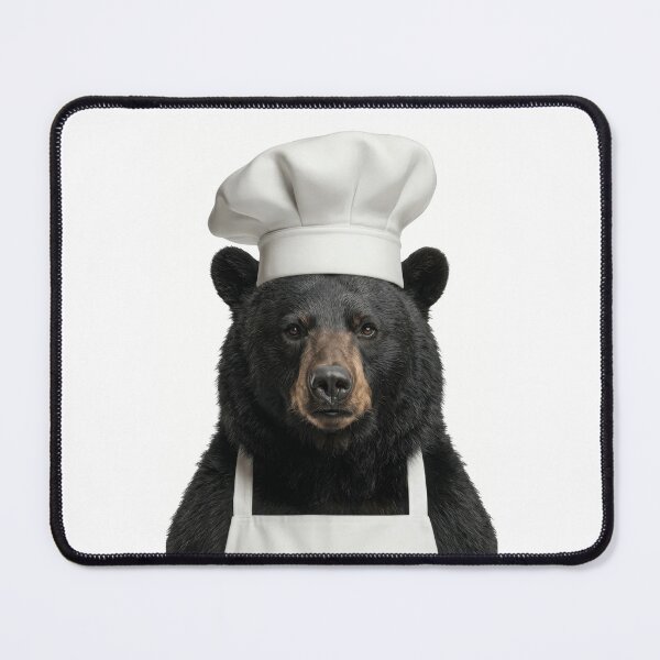 Item preview, Funny Black Bear Chef Realistic Animal Cooking Humor Art designed and sold by LazyOwlStore.