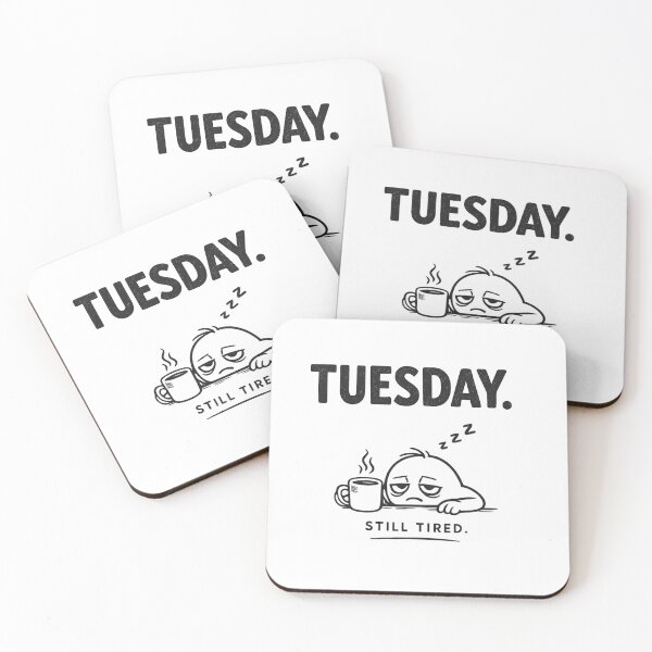 Item preview, Tuesday Minimalist Cartoon Coffee Humor Design for Office Workers designed and sold by RickE.