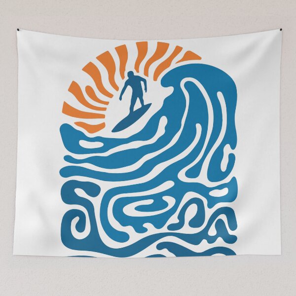 Item preview, Retro Surfing Wave Sunset Graphic – Minimal Surfer Ocean Art, Vintage Beach Vibes Aesthetic Design designed and sold by LoFi-OG.