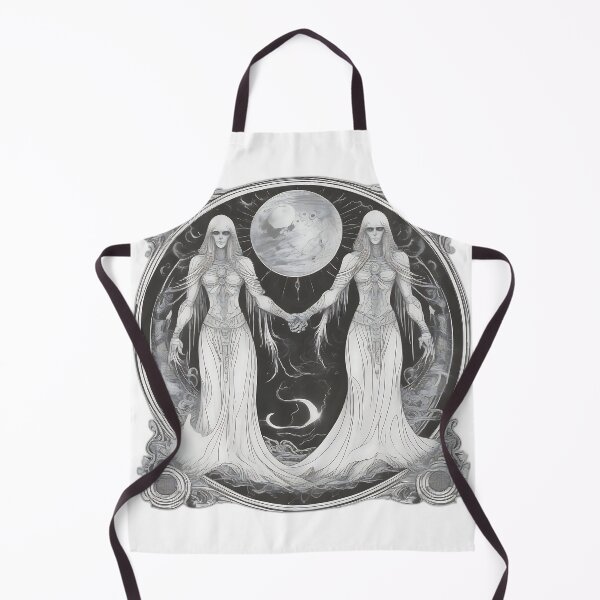Item preview, Gothic Sisters of the Lunar Eclipse Woodcut designed and sold by DarkOriginArts.