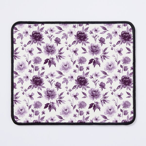 Item preview, Monochrome Violet Watercolor Floral Seamless Pattern designed and sold by Inkworksbyshery.