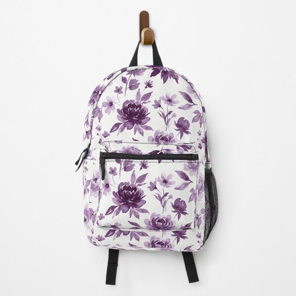 Item preview, Monochrome Violet Watercolor Floral Seamless Pattern designed and sold by Inkworksbyshery.