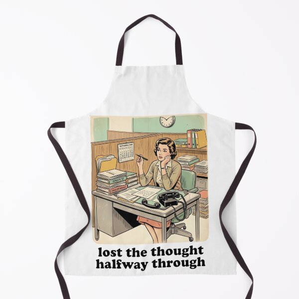 Item preview, Lost the Thought Halfway Through Vintage 1950s Office Illustration designed and sold by urbinet.