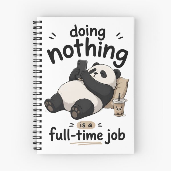 Item preview, Doing Nothing Is A Full Time Job Funny Panda Aesthetic Design designed and sold by VibeFusionX.
