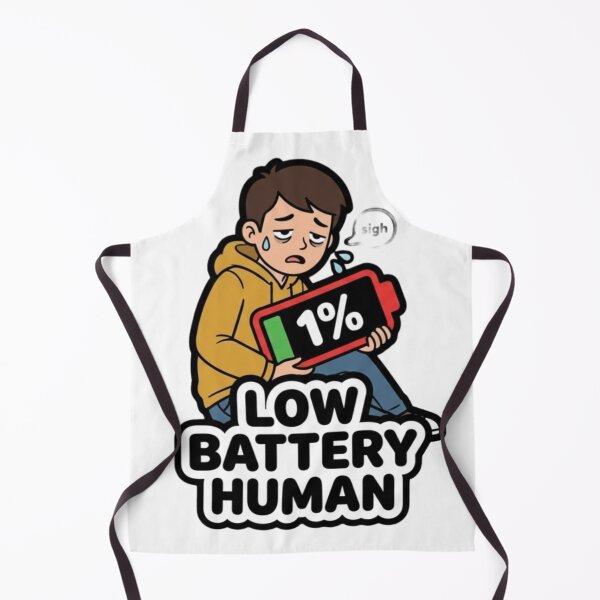 Item preview, Low Battery Human Sticker | Funny Energy Mood designed and sold by CutePlix.