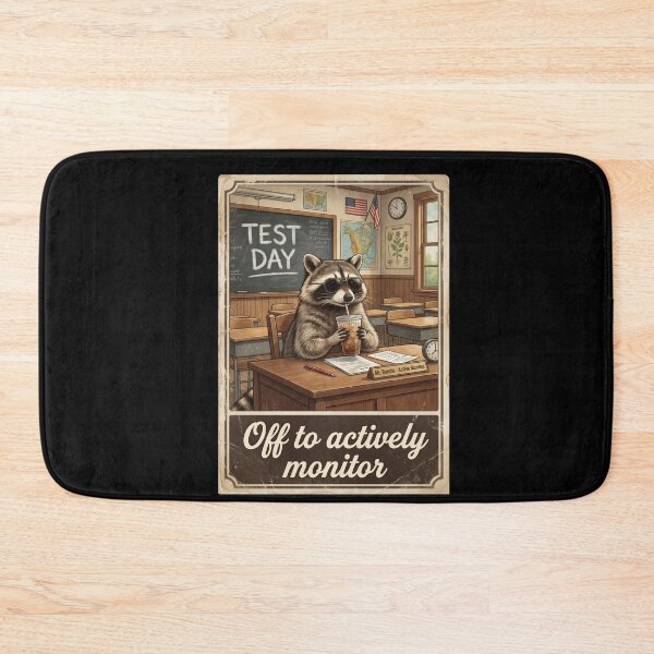 Item preview, Test Day Off To Actively Monitor Raccoon Student Teacher Education designed and sold by FormalDehyena.
