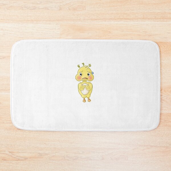 Item preview, Cute Anxious Kawaii Yellow Duck Overthinking designed and sold by BalRaju-Doodles.