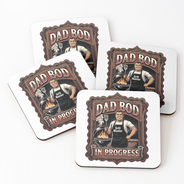 Item preview, Dad Bod In Progress Grill Master Funny Dad Tee designed and sold by YMLux.