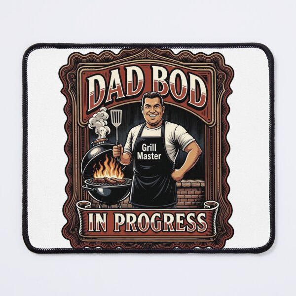 Item preview, Dad Bod In Progress Grill Master Funny Dad Tee designed and sold by YMLux.