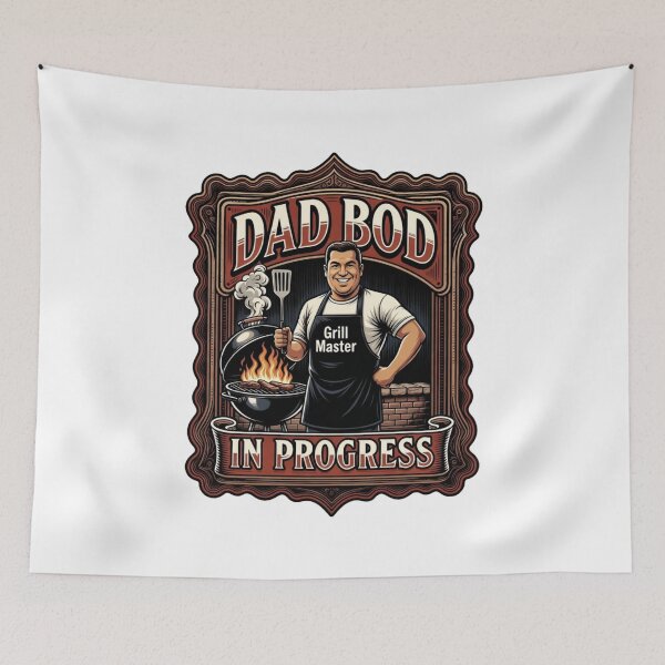 Item preview, Dad Bod In Progress Grill Master Funny Dad Tee designed and sold by YMLux.