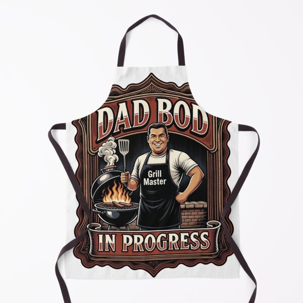 Item preview, Dad Bod In Progress Grill Master Funny Dad Tee designed and sold by YMLux.
