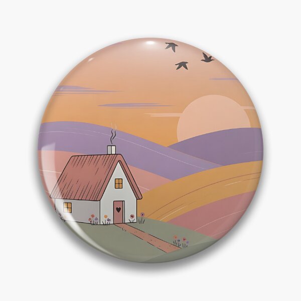 Item preview, Cozy Cottage in Pastel Sunset Hills designed and sold by Crackio.