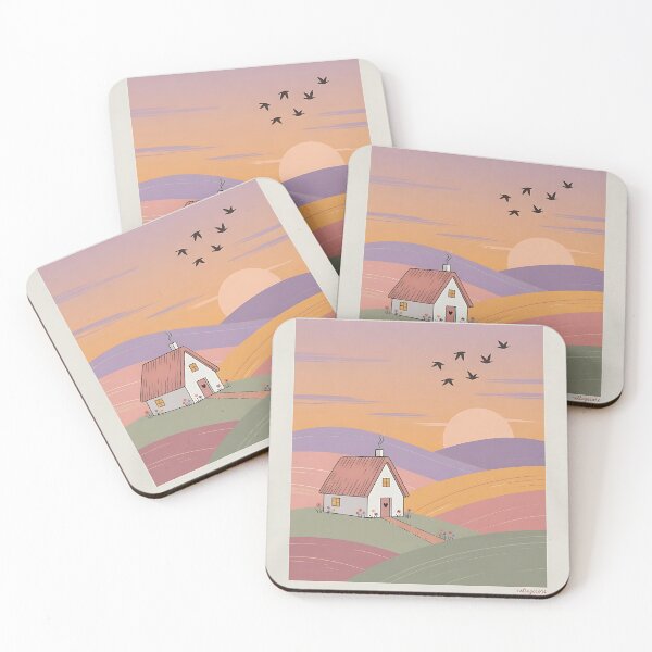 Item preview, Cozy Cottage in Pastel Sunset Hills designed and sold by Crackio.