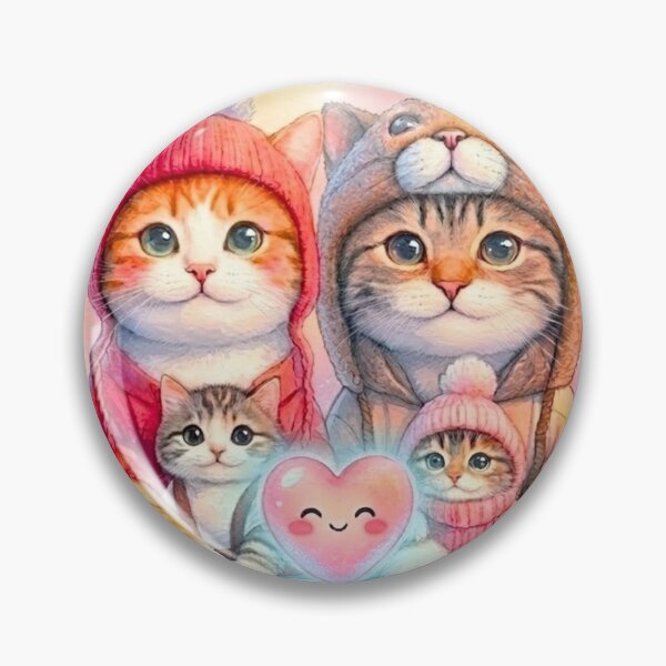 Item preview, Warm Hugs Meow-nificent Family – Watercolor Anthropomorphic Cats Pastel designed and sold by Good Vibes .