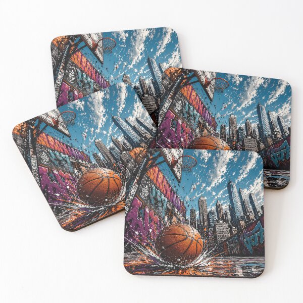 Item preview, Basketball Graffiti Urban Art City Skyline designed and sold by Iba.