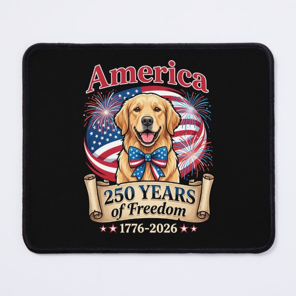 Item preview, America 250 Years Of Freedom 1776-2026 Golden Retriever Dog Lover Patriot designed and sold by FormalDehyena.