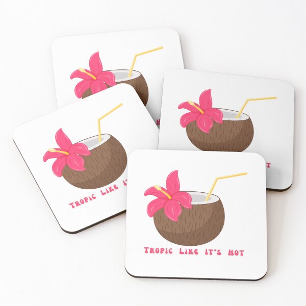 Item preview, Tropic Like It’s Hot | Coconut Drink Retro Summer Design designed and sold by MagySale.