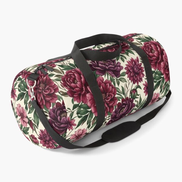 Item preview, Burgundy Plum Watercolor Dahlia Peony Floral Pattern designed and sold by Inkworksbyshery.