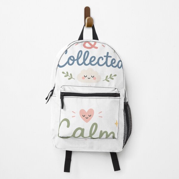 Item preview, Calm & Collected Cute Aesthetic Design | Minimal Pastel Kawaii Mental Health Quote Art designed and sold by Sanika arts .