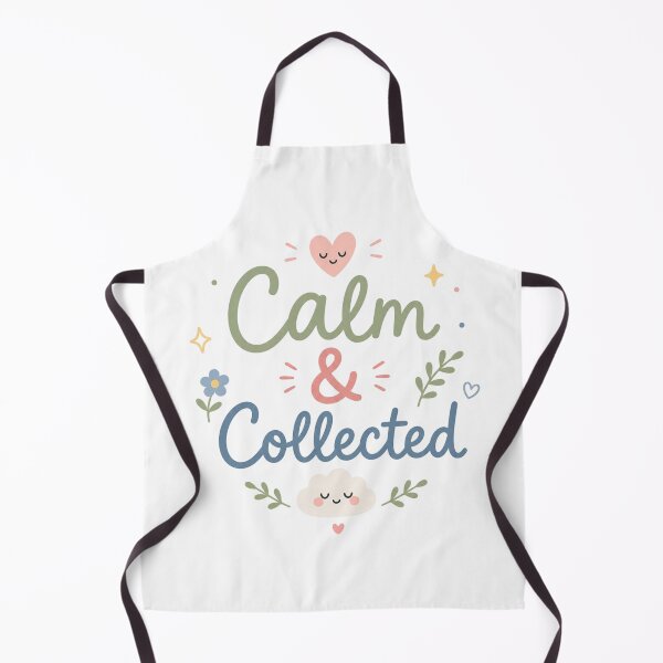 Item preview, Calm & Collected Cute Aesthetic Design | Minimal Pastel Kawaii Mental Health Quote Art designed and sold by Sanika arts .