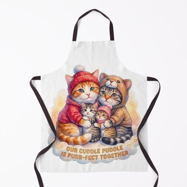Item preview, Our Cuddle Puddle Purr-fect Together – Winter Cat Family Hug designed and sold by Good Vibes .