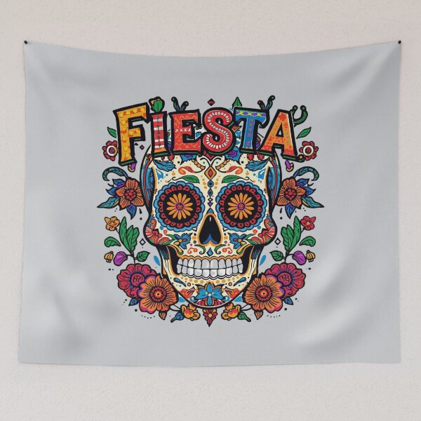 Item preview, Fiesta Mode On Sugar Skull designed and sold by Zakrytos ★★★★★.
