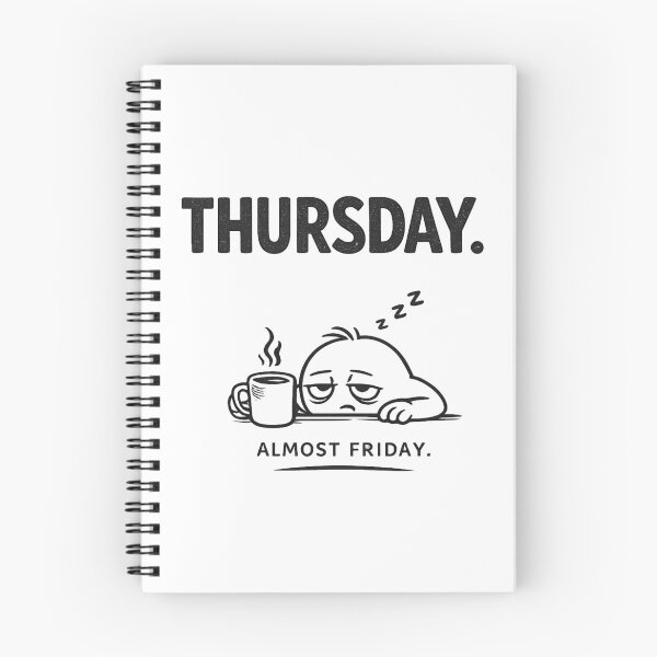 Item preview, Thursday Minimalist Cartoon Coffee Humor Design for Office Workers designed and sold by RickE.