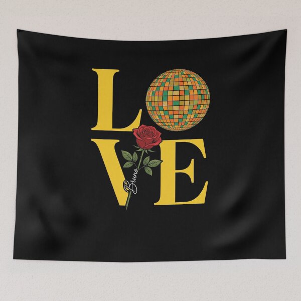 Item preview, LOVE Bruno Personalized Name Disco Ball Rose Gift designed and sold by FormalDehyena.