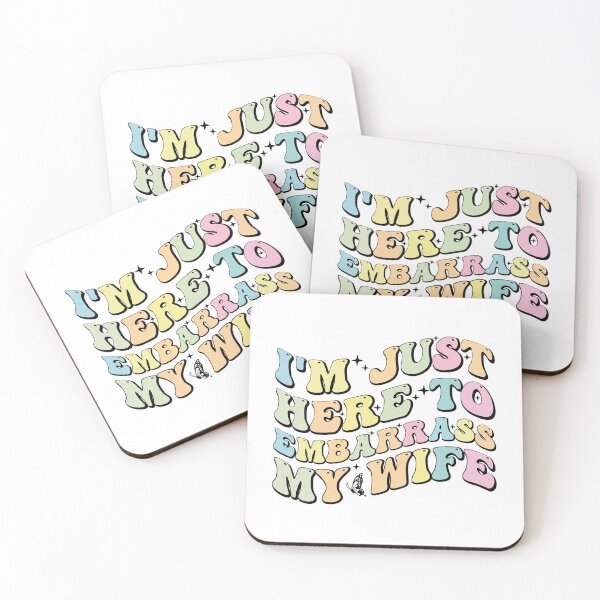 Item preview, I'm Just Here To Embarrass My Wife Husband Humor Marriage Joke For Men designed and sold by 76Valeria.