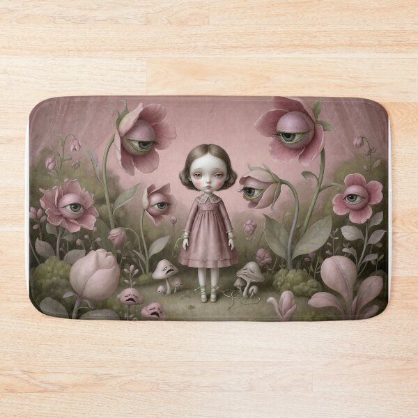 Item preview, Garden of Silent Eyes. Pop Surrealism, Lowbrow Art, Pale Pink Aesthetic designed and sold by Piagor.